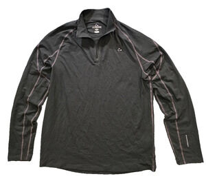 Merino Blend by Paradox pullover L Black 1/4 Zip merino wool Base Dri A010426